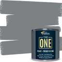 The ONE All-In-One Paint & Primer - Grey Matte, 33.8 Fl Oz/1 Liter | 1 Coat Formula | Easy Indoor & Outdoor Decorating for Home & Garden Walls, Floors & Furniture | Water-Based & Low VOC