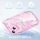 Compatible for iPhone 13 Case, Pretty Butterfly Print Three-Dimensional Wave Clear Case for Girls Women, Soft Full Package Anti-Fall Cover for iPhone 13, Pink Butterfly