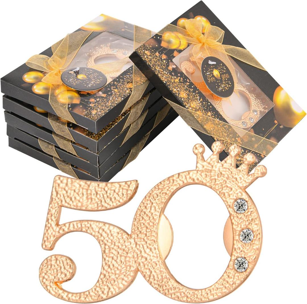 50 Packs 50 Bottle Openers for 50th Birthday Party Favors Gifts or Souvenirs for Guests 50th Wedding Anniversary Party Favor Gold and Black Theme Party Decorations (50)