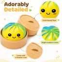 Rainbow Dumpling Squishies Stress Balls, Colorful Squishies Dumpling Fidget Sensory Toy with Food Steamer, Squeeze Dough Ball for Stress Relief, Stretchy Desk Toys Gift
