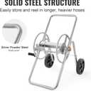 VEVOR Hose Reel Cart, Hold Up to 175 ft of 5/8 Hose (Hose Not Included), Garden Water Hose Carts Mobile Tools with Wheels, Heavy Duty Powder-Coated Steel Outdoor Planting for Garden, Yard, Lawn