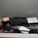 Rolanstar Computer Desk with Power Outlets & LED Light, 39 inch Home Office Desk with 3 Drawers and Storage Shelves, Writing Desk with Monitor Stand, Modern Work Desk for Home Office, Carbon Black