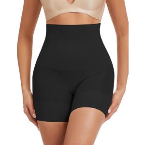 Tummy Control Shapewear for Women - Seamless High Waisted Body Shaper Shorts, No-Roll Under Dress Shapewear (S)