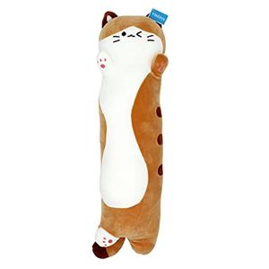 Vintoys Very Soft Cat Long Hugging Pillow Plush Kitten Kitty Stuffed Animals Brown 26"