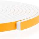 Qianyu 16Feet Weather Stripping Seal (1/2 Inch X 1/4 Inch) for Door Window Adhesive Thick Door Bottom Seal Strip Weatherproof High Density Foam Tape for Sliding Door Automotive Window (White) Pack Of 2