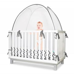 KinderSense - Premium Baby Safety Crib Tent - Toddler Crib Topper to Keep Baby from Climbing Out - See Through Mesh Crib Net - Mosquito Net - Pop-Up Crib Tent Canopy to Keep Infant in