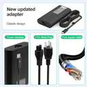 130W USB Type C Laptop Charger Compatible with Dell XPS 15 9575 9520 9510 9500 17 9720 9710 9700 Precision 5530 5550 5560 5570 5750 5760 3560 Latitude 5411 5421 5511 5520 5521 Power Cord