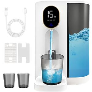 Automatic Mouthwash Dispenser for Bathroom, 20.3oz(600ML) Touchless Electric Mouth Wash Dispensers Bathroom Accessories with 2 Magnetic Cup Wall Mounted Mouth Wash Dispenser for Home Kids (White)