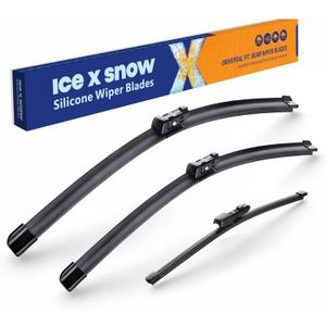 ICEXSNOW Silicone Windshield Wiper Blades Replacement for Volkswagen VW Tiguan 2022-2018 /Touareg 2023-2019 Automotive Replacement Windshield Wiper Blades(25"+22"+15" Front Rear Wiper Blade Set)