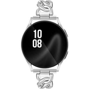 Gold Metal Bracelet Band Women 20mm Adjustable Single Chain Compatible with Samsung Galaxy Watch 7/6/5/4/Active 2/4 Classic/6 Classic/5 Pro/FE 40mm 42mm 43mm 44mm 45mm 46mm 47mm (No Case)