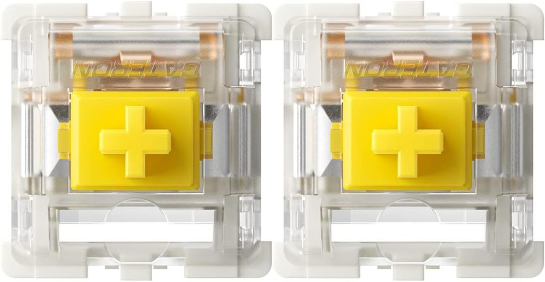 Gateron G Yellow Pro Switches Pre-lubed 3pin RGB SMD Linear for Gaming Mechanical Keyboard (72 Pcs,Yellow)