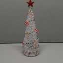 Yinns Christmas Tree Light Up, Acrylic Christmas Tree with LED Lights and Christmas Music, Candy Xmas Tree Tabletop Decor for Indoor Home Party Supplies,13 inches