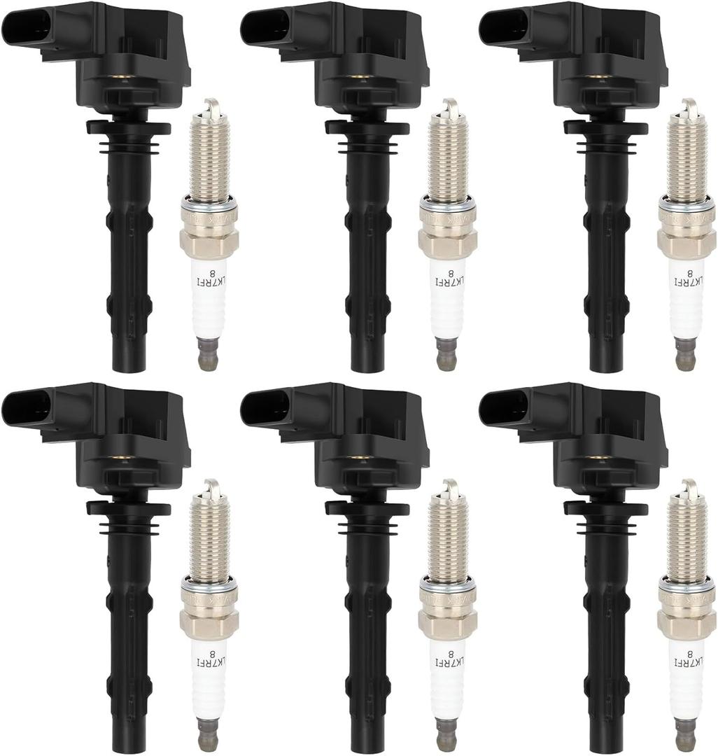 ECCPP UF535 6 ignition coils with 6 iridium Spark Plugs for Dodge for Mercedes-Benz 2007 2008 Sprinter 2500 3500 C230 C280 C300 C350 CL550 ML450 SLK280 2011 2012 2015 3.0L V6 5.5L 4.7L V8 3.5L C1656