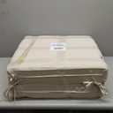 Patio Chair Cushions 17 X 16 X 3 Inch Waterproof Outdoor Seat Cushions for Patio Furniture, Outdoor Sofa Couch Pads with Ties & Handle, Set of 2, Cream