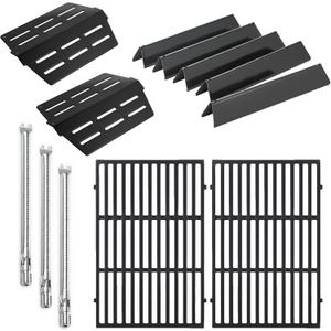 Genesis Grill Replacement Parts for Weber Genesis E-310 E-330 S-330 EP-330 S-310 Grill Parts 7621 Flavorizer Bars Parts 7524 Grates Replacement 65505 Heat Deflector 62752 Burner Tubes 300 Series Parts