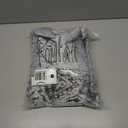 KOUFALL Patterned Blackout Curtains for Bedroom 84 Inch Long,Grey Light Gray Black Out Moroccan Geometric Pattern Curtains for Living Room 2 Panels Set