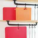 Made in Korea Silicone Cutting Board/Trivet, Non-Slip, 12.2" x 9.3", Dishwasher Safe, Easy Grip, BPA Free, Flexible Mat (Medium, Orange)