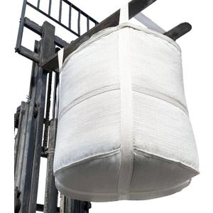 10Pcs Circular FIBC Bulk Bag,1.5 Ton Bag, Ø37.4" x 39.4"H,3300lbs SWL Safty Factor 3:1,Woven Polypropylene Bags,Double Hanging,Duffle Top Flat X-Bottom Support, X-Large