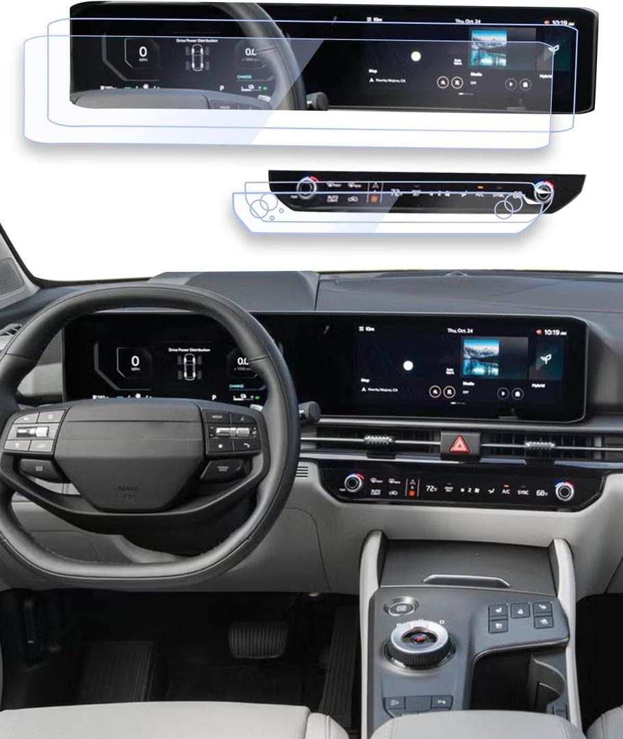 (Set of 2) 2026 Kia Sportage Screen Protector Fit For 2026 Kia Sportage/EV6 Dual 12.3-Inch ALL IN ONE Nano Film For 2026 Sportage(LX/EX/X-Line/SX/SX Prestige/X-Pro Prestige) AccessoriesNOT FIT 2025 )