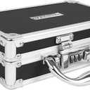 Vaultz Medicine Safe Case w/Combination Lock - Pack of 1 Cases, 8.35 x 5 x 2.5" - Black