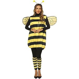 Lizxun Halloween Bee Cosplay Costume Set for Women Girls Bee Dress with Wings Headband Leg Sleeves for Party Dress Up, S