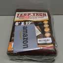 Brown Tarp 6x12 Feet, 10 Mil Thick Waterproof Poly Tarps Cover UV Resistant, Rip & Tear Proof with Metal Grommets Every 20 Inches