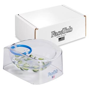 Cold Ice Bath, Premium Face Bowl For Ice, Face Tub Facial Cold Plunge to Support Skin Health & Relaxation, Facial Cold Plunge with Breathing Tubes, Combine Deep Breathing & Cold Plunge