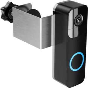 Blink Doorbell Mount No Drill, Stouchi Anti Theft Blink Video Doorbell Camera Mount for Apartments, Doorbell Security System Accessories, Not Block Doorbell Sensor (Silver-Regular)