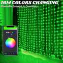 Avatar Controls Curtain Lights Year Round Lights, Programmable & Music-Sync Animated LED Curtain String Lights, 400 LED 6.2ft RGB Fairy Light APP Remote Control for Bedroom Wall Backdrop Yard Decor