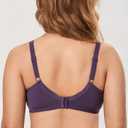 DELIMIRA Women's Plus Size Full Coverage Lace Underwire Unlined Bra Up to J (38G, Deep Plum)