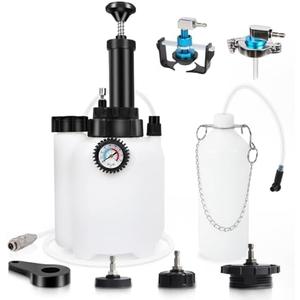 MR CARTOOL 3L Brake Bleed Kit Manual Brake Bleeder Vacuum Pump Kit with 1L Waste Oil Bottle&5 Master Cylinder Adapters,One Person Pneumatic Brake Fluid Extractor Tool for All Vehicles