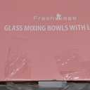 Freshmage Glass Mixing Bowls with Lids Sets, 4 Packs Glass Bowls with Lids for Kitchen Baking, Meal Prepping and Salad, Bpa Free and Dishwasher Safe Serving Bowls, 0.2/0.5/1.1/2.1