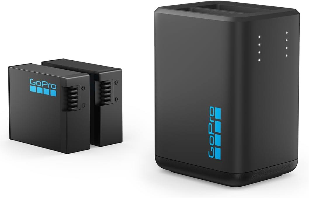 GoPro Dual Battery Charger + 2 Enduro Rechargeable Batteries (HERO13 Black) - Official GoPro Accessory