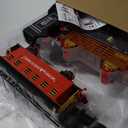 Shemira Christmas Train Set, Train Toys for Boys Girls,Toy Train with Light Smoke and Sound,Steam Train Set for Around Christmas Tree,Christmas Train Toys Gifts for 3 4 5 6 7 8+ Year Old Kids (Black)