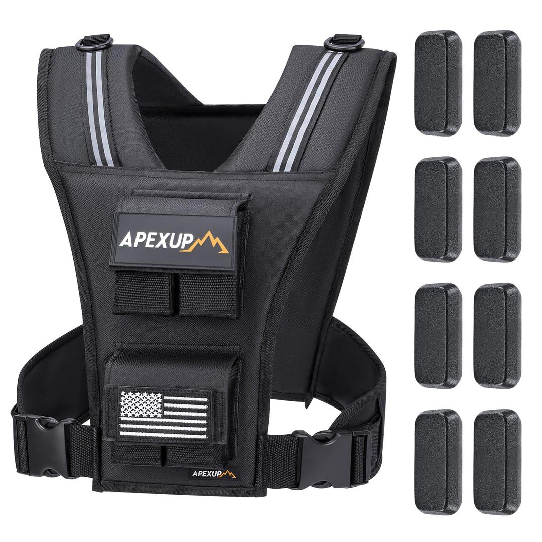 APEXUP Weighted Vest Men, 20 lbs Adjustable Weight Vest for Running