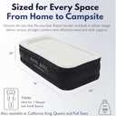 King Koil Luxury Twin Air Mattress with Built in Pump, 20 Double High Twin Size Premium Airbed, Inflatable Blow Up Mattress, Waterproof,  (Black)