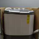 PURE CLEAN Compact Home Washer & Dryer, 2 in 1 Portable Mini Washing Machine, Twin Tubs, 11lbs. Capacity, 110V, Spin Cycle w/Hose, Translucent Tub Container Window, Ideal for Smaller Laundry Loads (Gray)