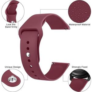 Meliya Silicone Watch Bands, 20mm Quick Release Soft Sport Replacement Watch Strap for Women Men