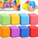 Squishy Fidget Toys for Kids, 8Pcs Dough Stress Cube for Stress Relief, Pull Stretch Sensory Squeeze Toys, Classroom Prize Box Toys,Slow Rising Stress Balls, Party Favors for Kids Adults