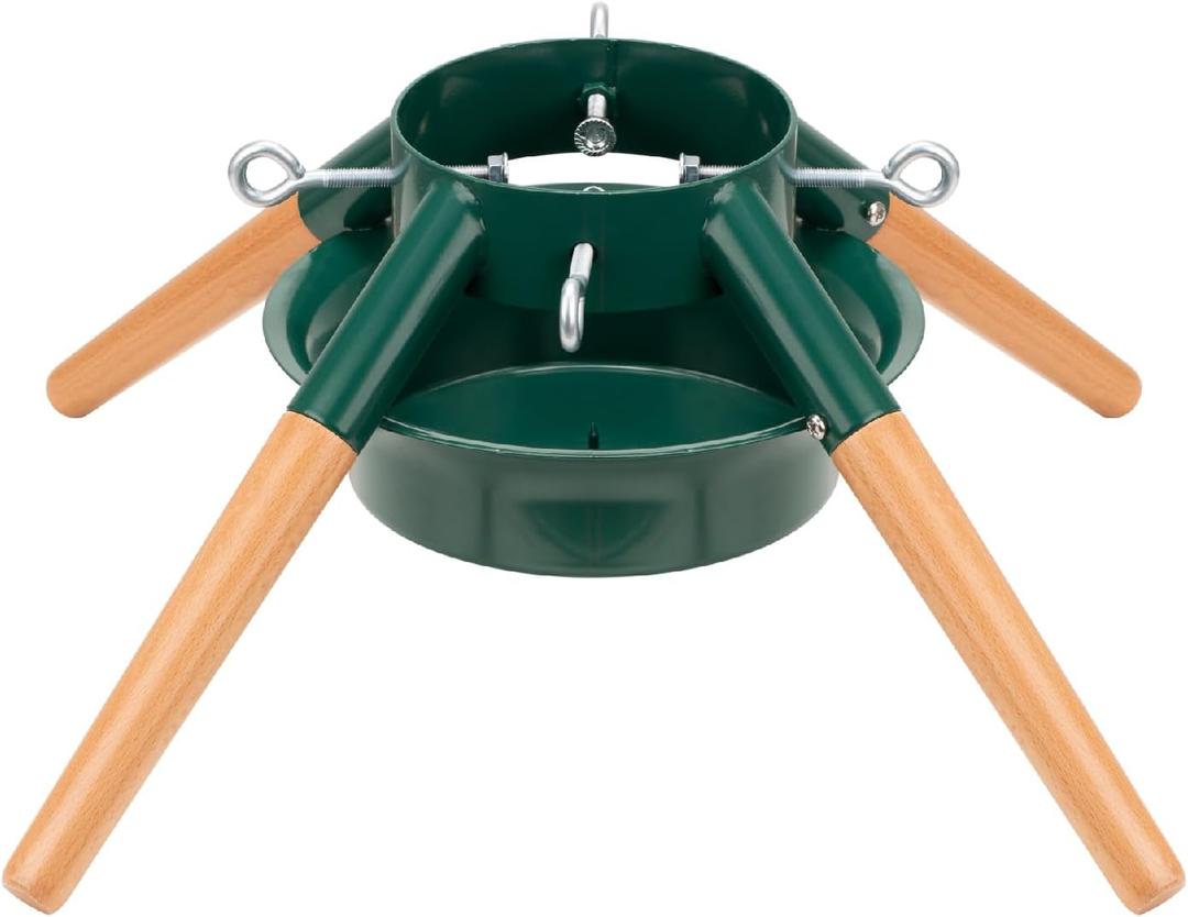 Christmas Tree Stands Green Metal Xmas Tree Holder for 10ft Live Tree Fits Up to 4.9" Xmas Tree Trunks Xmas Party Decorations