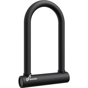 Sportneer Bike Lock - 18mm Shackle Heavy Duty Anti Theft Bike U Lock with 3 Keys - Bicycle U-Locks with Sturdy Mounting Bracket for Road, Mountain, Electric & Folding Bike, Size 9.85''x6.3''