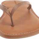 Amazon Essentials Women's Thong Sandal (9.5 Wide, Dark Brown)