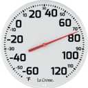 La Crosse 104-1522 8" Round Analog Dial Thermometer, White