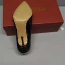 COLETER Women's 4 Inch Pumps Pointy Toe Wedding Dress Shoes Slip on Stiletto Pumps (6.5, Black)