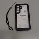 Lanhiem for Samsung Galaxy S24 FE Case, IP68 Waterproof Dustproof, Built-in Screen Protector, Heavy Duty Shockproof Full Body Protective Phone Case for Galaxy S24 FE 5G 6.7 Inch, Purple/Clear