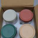 4 pack 10oz Thick Glass Jar with Lid for Overnight Oats,Reusable Leak Proof Wide Mouth Mason Jar perfect for Overnight Oats Fruit Salad Dressing Snacks Cereal Sauce Beans Condiment,Dishwasher Safe