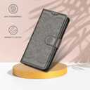 Wallet Case for iPhone 15 Pro Max,[RFID Blocking] 3 Card Holder Stand with Credit Card Slot PU Leather Magnetic Protective Flip Cover for iPhone 15 Pro Max (Grey)