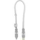 Rolling Square inCharge XL 30cm - USB C Charger Cable, Lightning for Smartphone, Universal 6 in 1, USB Plug, Glacier White, 100W