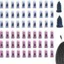 60 PCS Tire Repair Rubber Nail, Vacuum Tire Repair Kits Spiral Rubber Screws, Fast Self-Service Tool for Car, Truck, Motorcycle, Tractor Tire Puncture Repair (Black)
