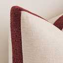 a moment Christmas Red Loop Yarn Linen-Like Pillow Cover Natural Soft Decorative Throw Pillow Case Farmhouse 12x20 Inch, Bohemian Textured Cushion Cover for Sofa Bed, Wrinkle-Resistant Home Decor